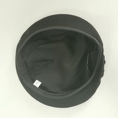 British US Military Berets with 35" Square Silk Like Head Scarf, Army Beret French Beret for Men and Women - color: Black, size: X-Large