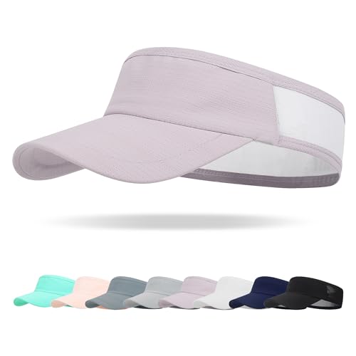 HH HOFNEN Sports Sun Visor Unisex Cooling Cap Lightweight Stretchy Packable - color: #1 Purple