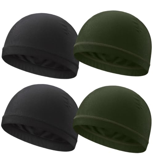 Cooling Skull Cap Cycling Motorcycle Hard Hat Helmet Liner Men - color: 4pcs (2pcs Army Green+2pcs Black)
