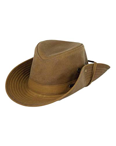 Outback Trading Company Women's 1497 River Guide UPF 50 Waterproof Breathable Outdoor Cotton Oilskin Hat - color: Field Tan, size: Small