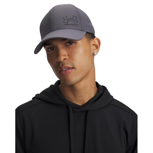 Under Armour Iso-Chill ArmourVent Stretch Fit Hat - color: (027) Castlerock / / Black, size: Small-Medium