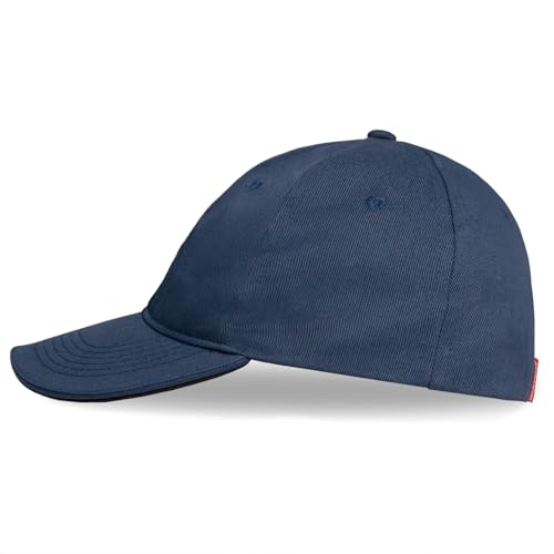 Headsweats Dad Hat – Men's Embroidered Twill Baseball Cap, Adjustable Strapback, Lightweight, Breathable - color: Navy/Swimbikerun