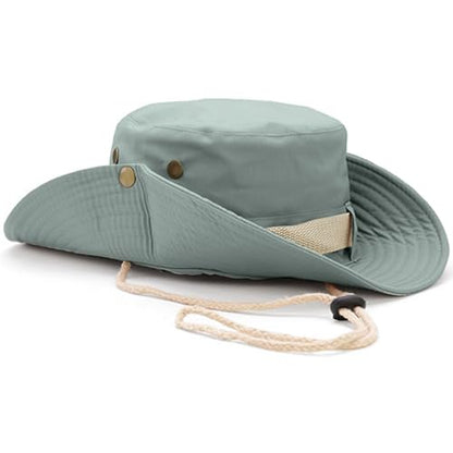 Sun Hats for Men Women, Fishing Hat UV Protection Wide Brim Bucket Hats Foldable Boonie Hat for Hiking Camping Safari - color: Cyan