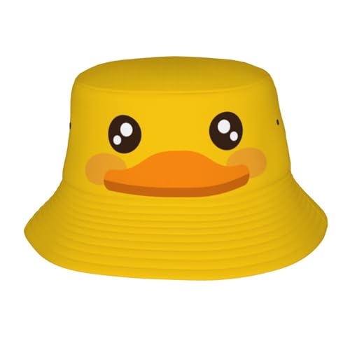 Bucket Hat for Men Women Funny Hat Unisex Foldable Summer Travel Beach Hat - color: Little Yellow Duck Bucket Hats