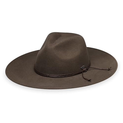Wallaroo Hat Company Women's Colorado Fedora – UPF 50+ Sun Protection, Wide Brim Sun Hat, Packable, Adjustable - color: Truffle