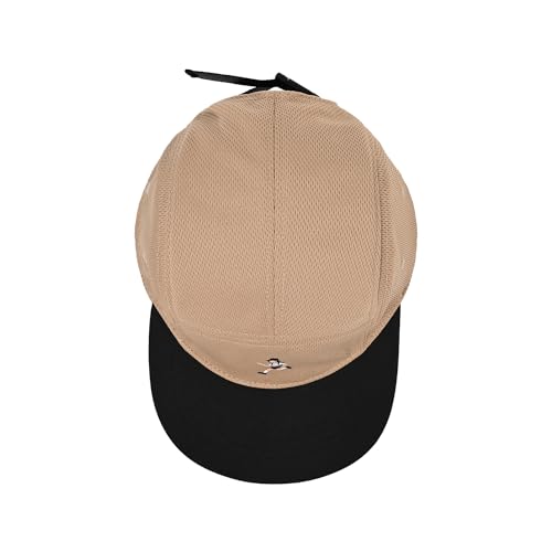 Clakllie Quick Dry Flat Brim Hat Women's 5 Panel Cap Casual Baseball Cap Cooling Mesh Hats Trucker Style Flat Bill Hat,WBTQH2401-Orange