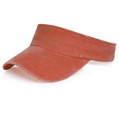 Marrywindix 1 Piece of Sport Wear Athletic Visor Sun Sports Visor Hat Visor Adjustable Cap for Women and Men - color: Tangerine