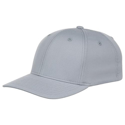 Lids Blank All Star Classic Structured Stretch Fitted Baseball Cap – Curved Bill Hat for Men and Women - color: Light Grey, size: Small-Medium