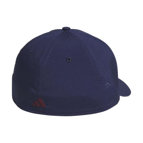 adidas Men's Gameday Stretch Fit Hat - color: Dark Blue/Active Maroon/5, size: Small-Medium