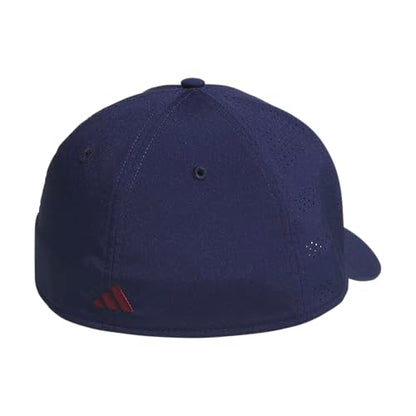 adidas Men's Gameday Stretch Fit Hat - color: Dark Blue/Active Maroon/5, size: Small-Medium