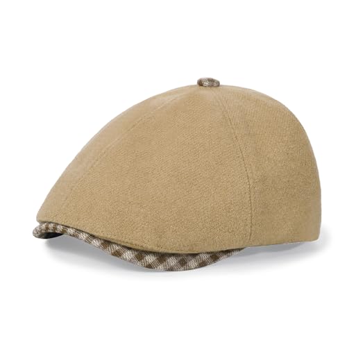 Newsboy Cap for Men Adjustable 6 Panel Flat Hat - color: G2#-camel