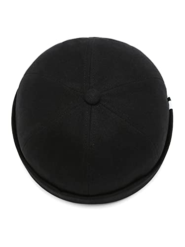 Dome Brimless Docker Cap Sailor Beanie Cap Visorless Hat for Men & Women - color: Yellow