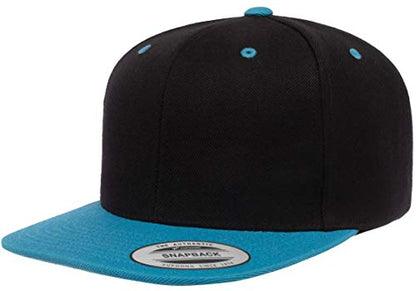 Flexfit Unisex Adult Yp Classics Premium Snapback Cap – 2-Tone - color: Black/Teal