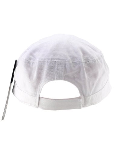 NYFASHION101 Fashionable Solid Color Unisex Adjustable Strap Cadet Cap - color: White