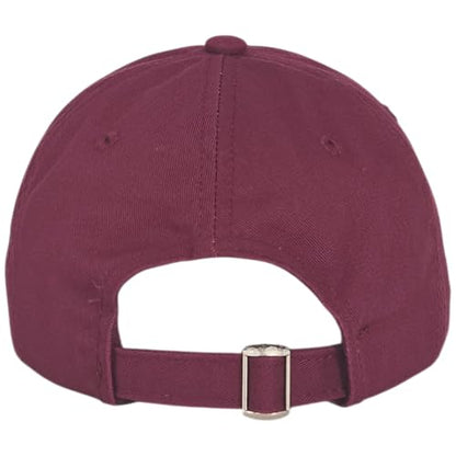NY 3D Embroidered Dad Hat - New York Baseball Cap - color: Burgundy - White
