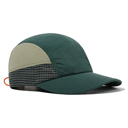 CLAPE Baseball Cap Quick Dry 5 Panel Trucker Hat Unstructured Dad Hat Sports Running Cap Low Profile Golf Hat Fitted Cap - color: Wbbc9-green