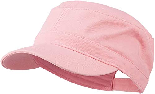 Ashen Fane Superior Garment Washed Cotton Twill Adjustable Army Cap - color: Pink