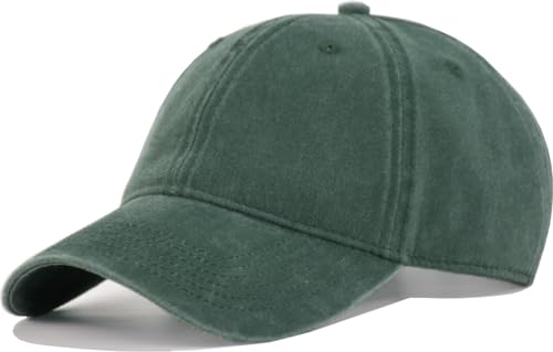 Vintage Washed Cotton Baseball Caps Men Women Adjustable Unstructured Low Profile Dad Hat - color: Armygreen