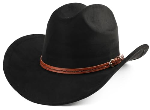 Pro Celia Cowboy Hat for Women and Men Wide Brim Western Cowgirl Hat - color: Black