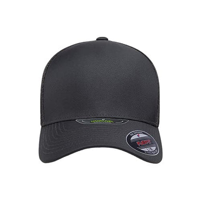 Flexfit Melange Unipanel Trucker Cap - color: Charcoal, size: Small-Medium