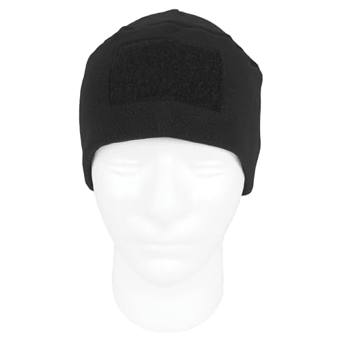 Rothco Tactical Watch Cap – Polar Fleece Beanie with Loop Field for Patches - color: Black