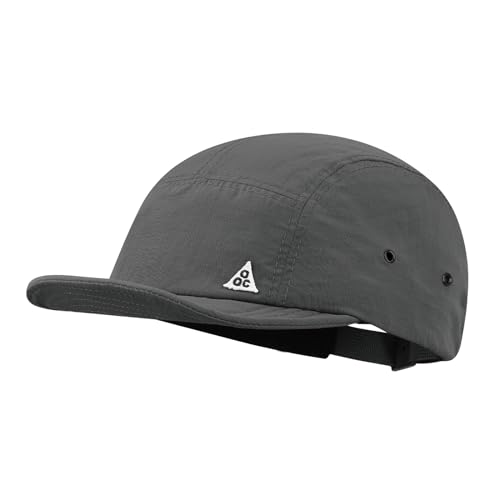 Croogo Quick Dry Short Brim Baseball Cap 5 Panel Lightweight Running Hat - color: Ddy1-gray