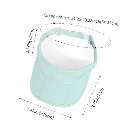 Sun Visors for Women Men Adjustable Folding Cap Running Golf Tennis - color: Blue