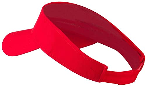 Ashen Fane Unisex Adjustable Cotton Sun Visor - color: Red - Cotton Twill