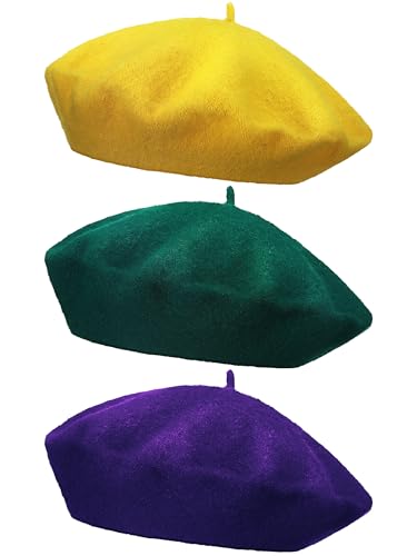 3/6 Pcs Beret Hats for Women - color: Novel Color, size: Medium