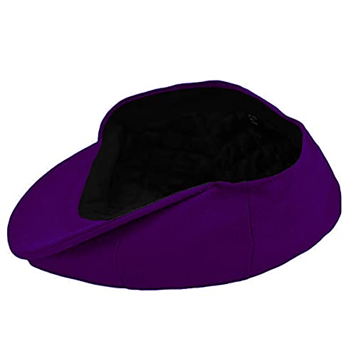 Men's Classic 8 Panel Wool Blend Newsboy Snap Brim Collection Hat - color: Nsb1595-purple, size: X-Large