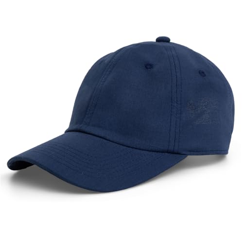 Linen Cotton Baseball Cap, Summer Breathable Dad Hat Men Women - color: Navy