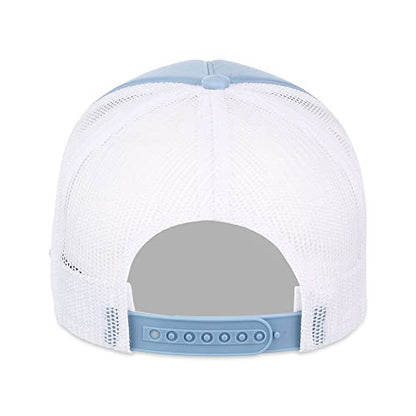 Lids Blank Basic Foam Trucker Adjustable Snapback Hat - color: Light Blue/White