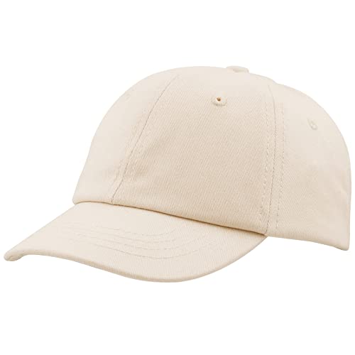 BAVST Kids Boy Girl Baseball Cap Baby Sun Hat Adjustable Toddler Trucker Hats with Flat Brim for Summer Outdoor - color: Q-beige, size: 1-2T