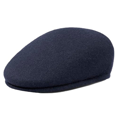 Wool Blend Mens Newsboy Caps, Classic Flat Cap Ivy Cabbie Gatsby Hat Winter Beret Hat for Men - color: Navy Blue