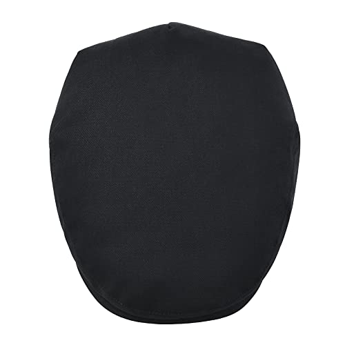 STARANCE Men Thin Cotton Gatsby Newsboy Cap - color: Black, size: 7 1/4