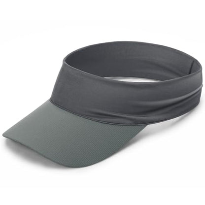 Cooling Sun Stretchy Visor Hat for Men Women,Soft Headband Visors - color: 1-dark Grey