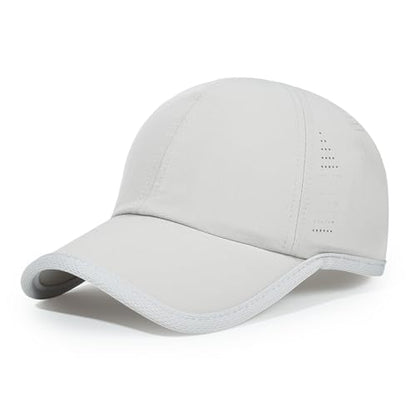 HH HOFNEN Quick Dry Baseball Hat Unstructured Athletic Golf Cap Women Men - color: 1-light Gray