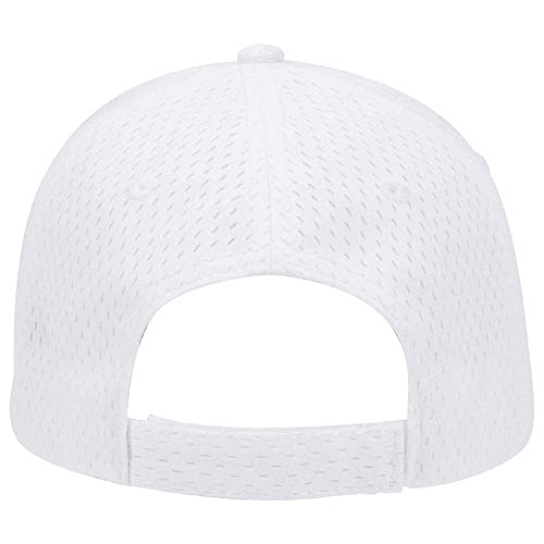 Ashen Fane 6 Panel Polyester Pro Mesh Low Profile Baseball Cap - color: White