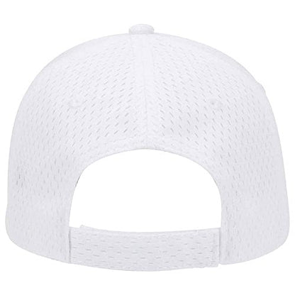 Ashen Fane 6 Panel Polyester Pro Mesh Low Profile Baseball Cap - color: White
