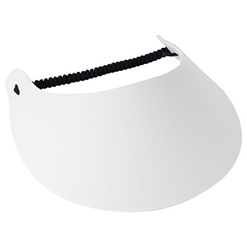 Women's Solid Color Design Lightweight Packable Foam Visor for Sun Protection and Outdoor Activities - color: White