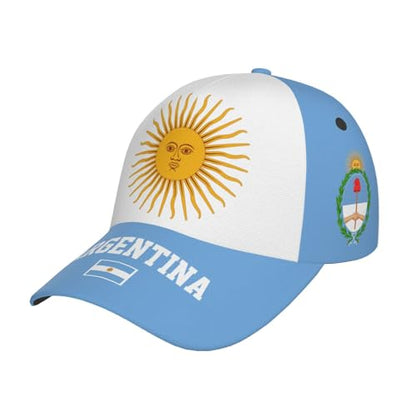 National Flags Baseball Cap for Men Women, Adjustable Trucker Hat Sun Visor Caps, Outdoor Dad Cap Patriotic Hat - color: Argentinian Flag