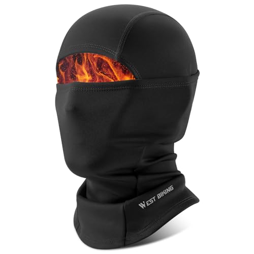 West Biking Balaclava Ski Mask Warm Face Mask for Cold Weather Lightweight Windproof Thermal Winter Scarf Face Mask Men Wome - color: Black-1