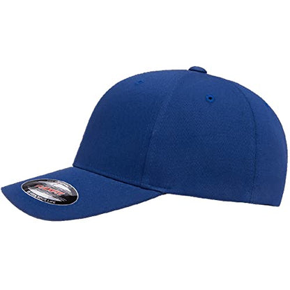 Flexfit 5001 Standard Cotton Twill 6-Panel Fitted Baseball Cap - color: Royal, size: Large-X-Large