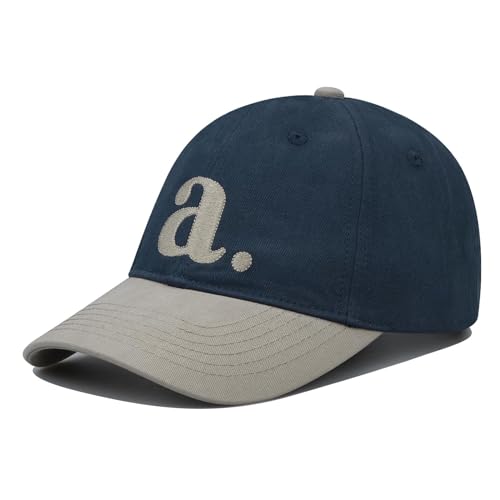 Clakllie Plaid Baseball Cap for Women Men Adjustable Golf Dad Hat Unstructured Trucker Ball Caps Summer Vintage Plaid Hats - color: Cdus-hbc06-navy Blue/Beige