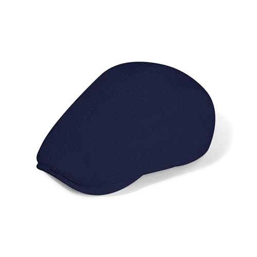 Flat Ivy Newsboy Cap for Men Classic Ramie Irish Cabbie Driving Hunting Summer Sun Hat - color: Navy, size: Medium