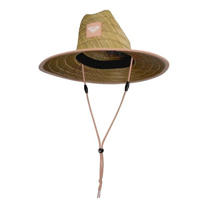 Roxy Girls' Tomboy Woven Straw Hat | Wide Brim | Adjustable | Sun Protection | Beach | Vacation | Natural - color: Impala