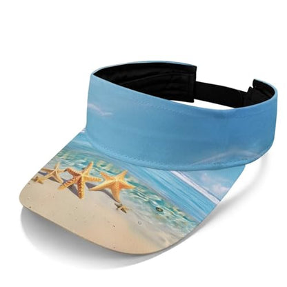 Cool Styles Sun Visor Hats 21.65~23.62 inches Adjustable Open-Top caps Quick-Dry Visor Cap - color: Beach
