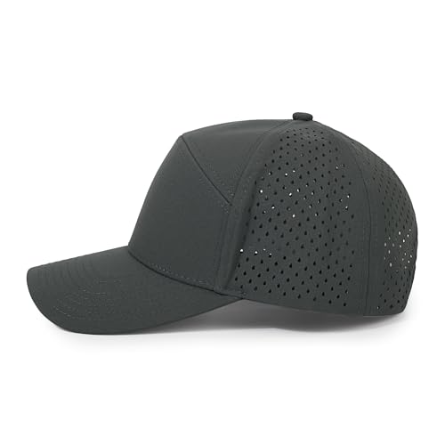 HH HOFNEN Quick Dry Baseball Cap Snapback Golf Trucker Hat for Man Women - color: 1-darkgray