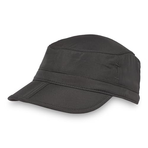 Sunday Afternoons Sun Tripper Cap, UPF 50+ Unisex Cadet Cap - color: Black, size: Medium