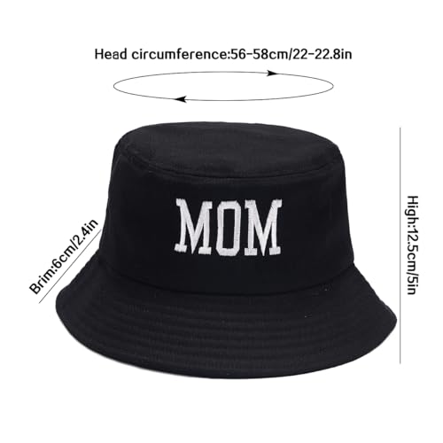 XYIYI 2 Pack Unisex Bucket Hat for Women Men Summer Beach Fishing Hat Sun Hat - color: Dad Black Mom Black